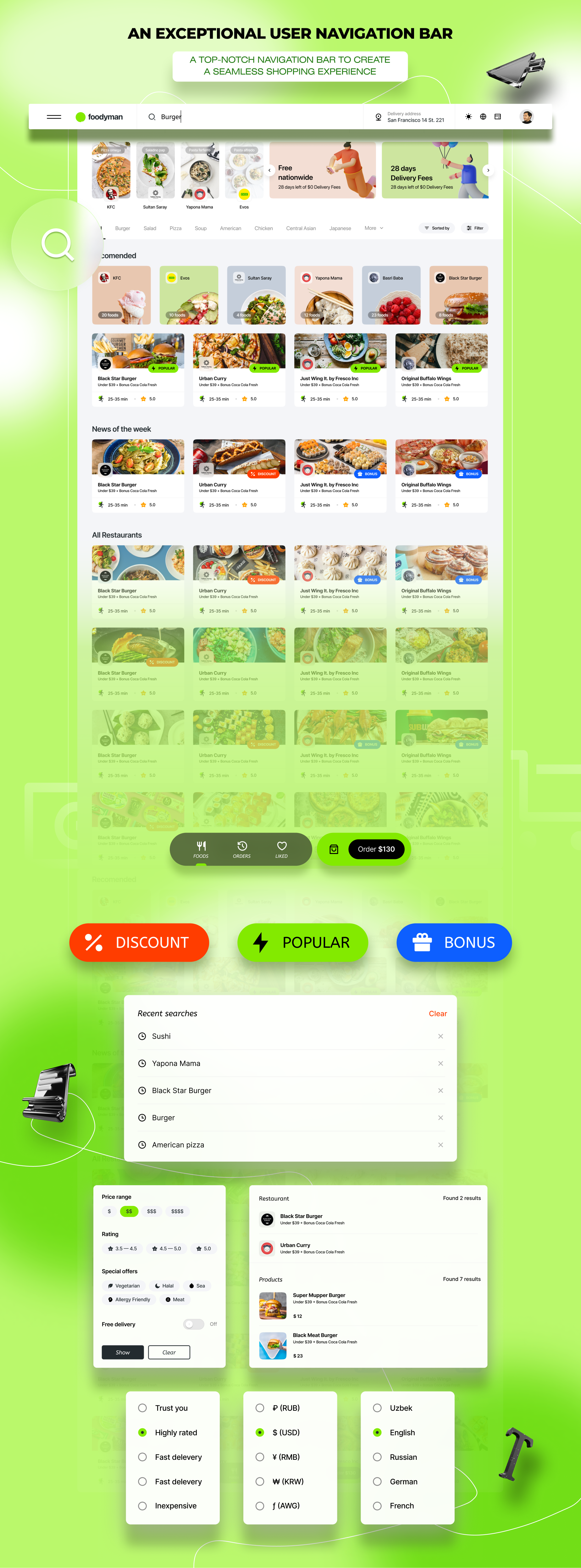 Foodyman - Marché de la commande et de la livraison d'aliments et d'épicerie (site Web et application client (iOS et Android)) - 12