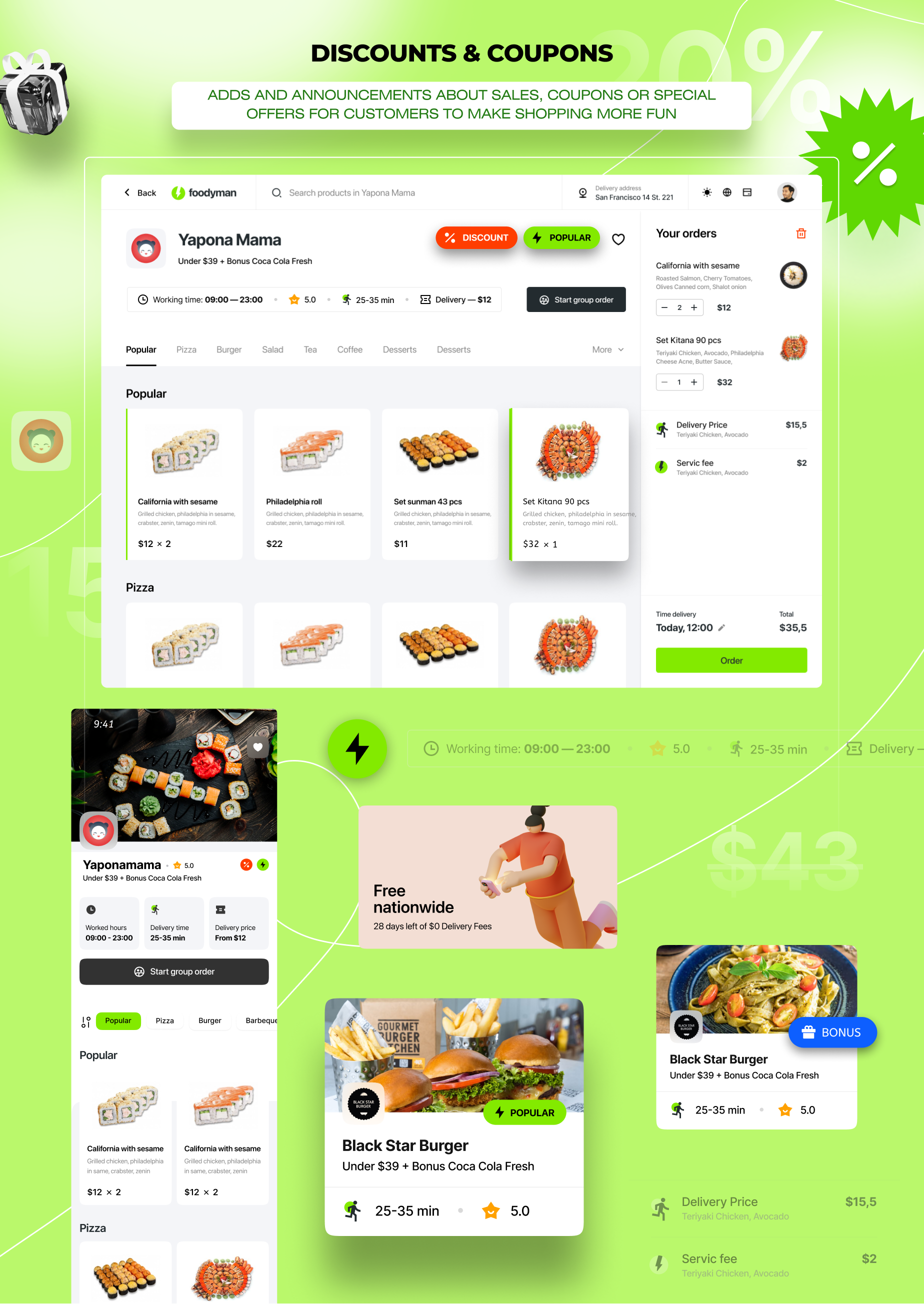 Foodyman - Marché de la commande et de la livraison d'aliments et d'épicerie (site Web et application client (iOS et Android)) - 16